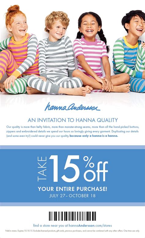 Hanna andersson promo code october 2021 Hanna Andersson is a very active brand when it comes to discounting and offering promo codes